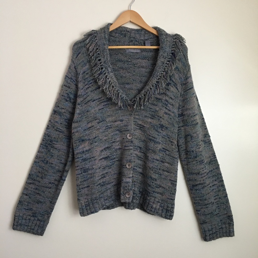 ⭐️SOLD⭐️ Knit Cardigan Sweater with Fringe Detail